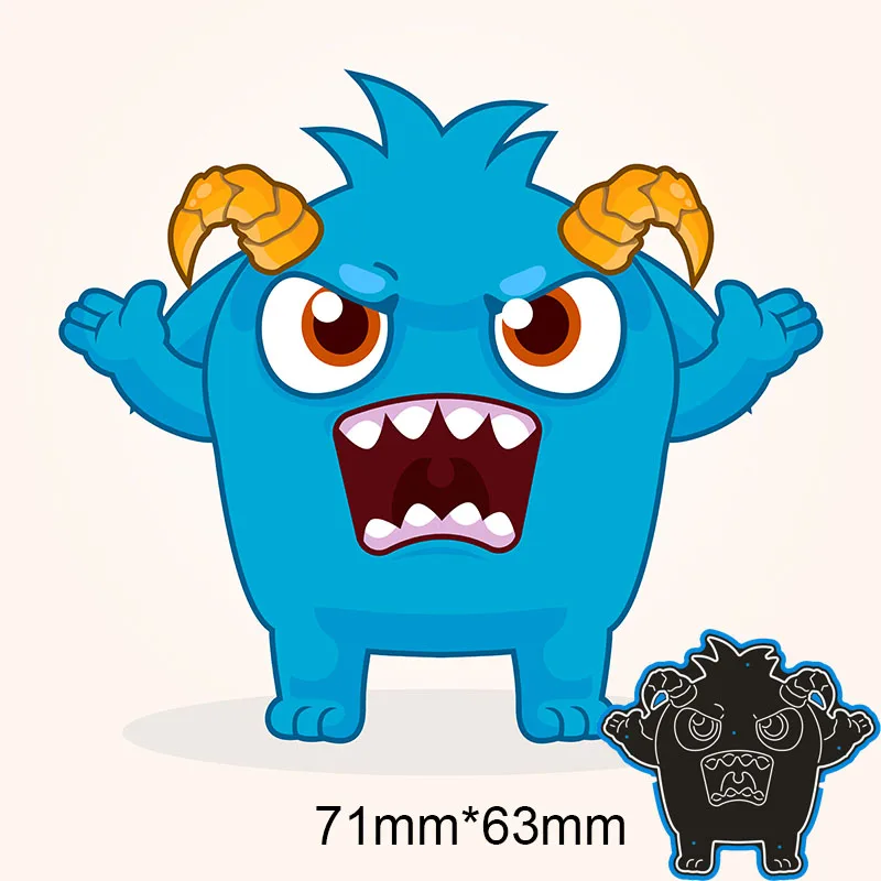 Metal Cutting Dies Little monster new for decor card DIY Scrapbooking stencil Paper Album template 71*63 mm | Дом и сад