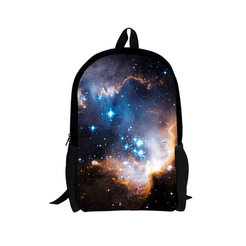 

New Starry sky Custom printing 16-inch School Bags For Teenagers Mochila Backpack Kids BoysDaily Book Bag Teenagers Book-Bags