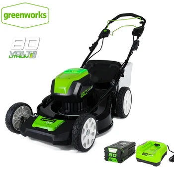 

Greenworks 80v Cordless Brushless Lawn Mower Steel Deck 21inch 3-in-1 Mulch Rear Bag and Side Discharge with 5.0ah Battery
