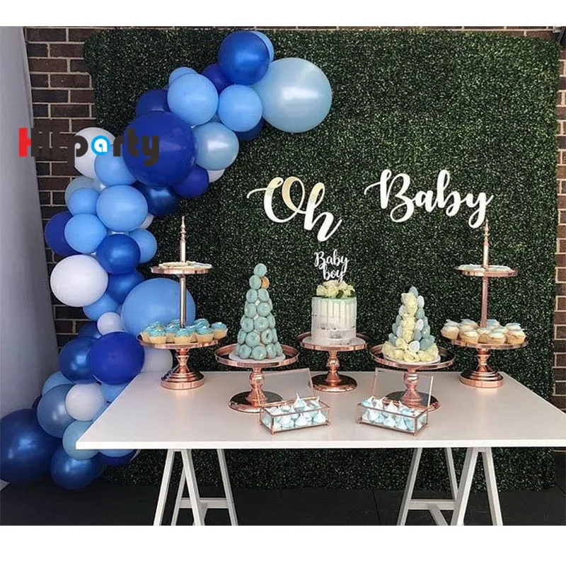 

70pcs Deep Blue Light Blue White Balloon Chain Arched Birthday Party Balloon Set Wedding Party Decoration Christmas