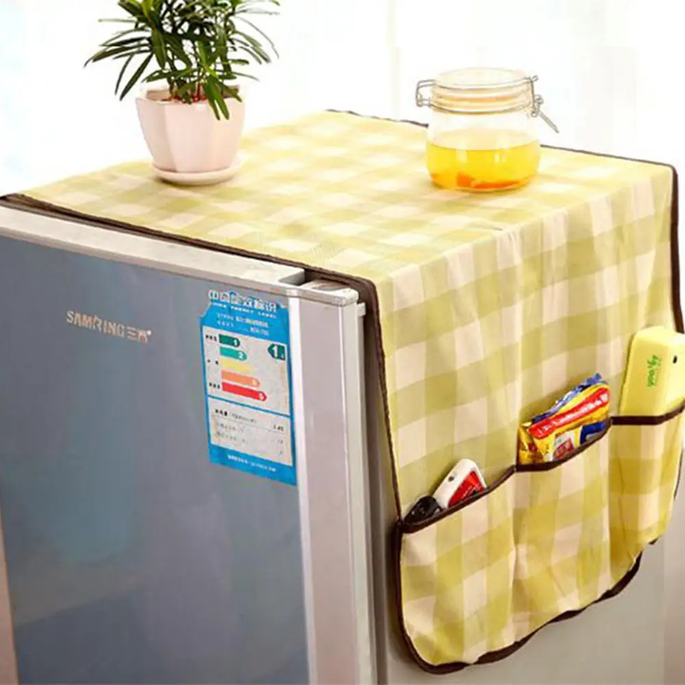 

DishyKooker Multipurpose Nonwoven Refrigerator Dust Cover with Storage Pockets