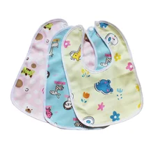 Bavoirs de dessin animé pour bébé, Super doux, imperméable, avec boutons, serviette Bandana, molleton, tablier pour filles, pour manger, en coton, pour nouveau né