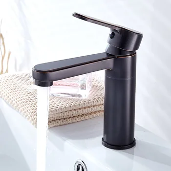 

Full Copper Black Ancient Shower Room Toilet Hot And Cold Faucet Bathroom Foramina Singulare Mix Water Tap