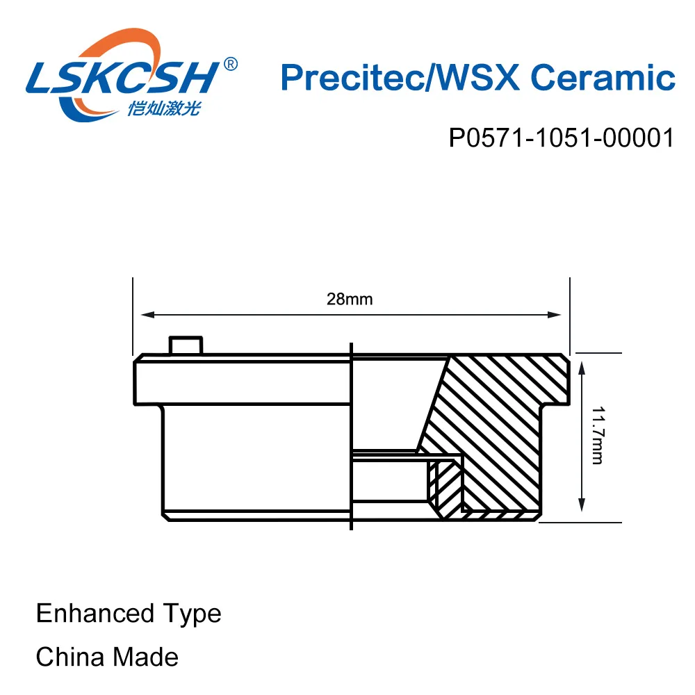 LSKCSH 10 шт./лот улучшенный тип precitec Лазерная керамика KT B2 CON P0571-1051-00001for HSG/Glory star Лазерная резка машины