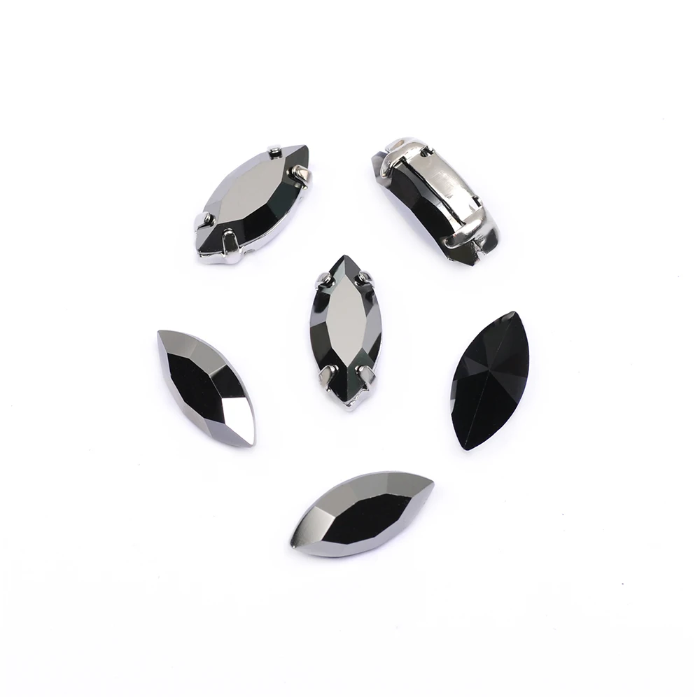 High Quality Hematite Sew On Rhinestones with Claw Flatback Silver/Golden Sewing Strass Crystal for DIY Jewelry Clothes | Дом и сад