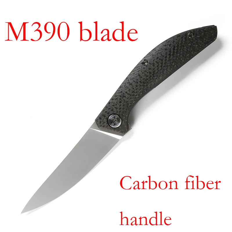Carbon fiber m390 Зеленый шип SIGMA Флиппер складной нож M390 лезвие шарикоподшипник углеродное волокно Кемпинг Охота Открытый фрукты Ножи EDC инструменты - Цвет: Carbon fiber m390