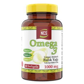

NCS Omega 3 Lemon Flavored Fish Oil 1000mg 60 Softgel