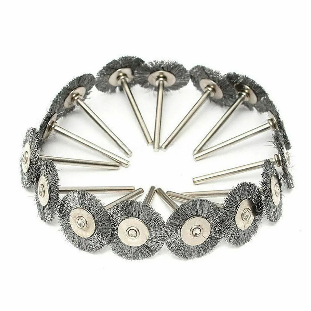 Set 15 Spazzole Metalliche Per Utensili Rotanti - Per Lucidatura E Rimozione Ruggine - Foto 4
