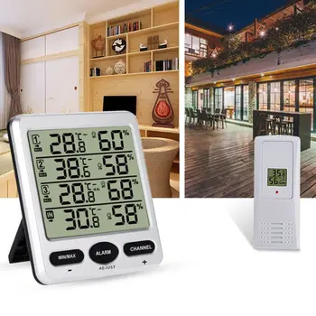 

LCD Thermometer Alarm Temperature Meter Weather Station tester + 3 Wireless Outdoor Transmitter Humidity Sensor Monitor Alert