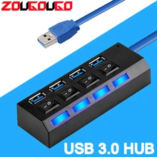 Высокоскоростной usb-хаб 3,0 USB разветвитель Мульти USB 2,0 концентратор несколько 4/7 портов Hab разветвители для ПК Компьютерные аксессуары