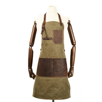 

Work Apron Coffee Shop Retro Apron High-End Restaurant Artisan Overalls Apron X6HD