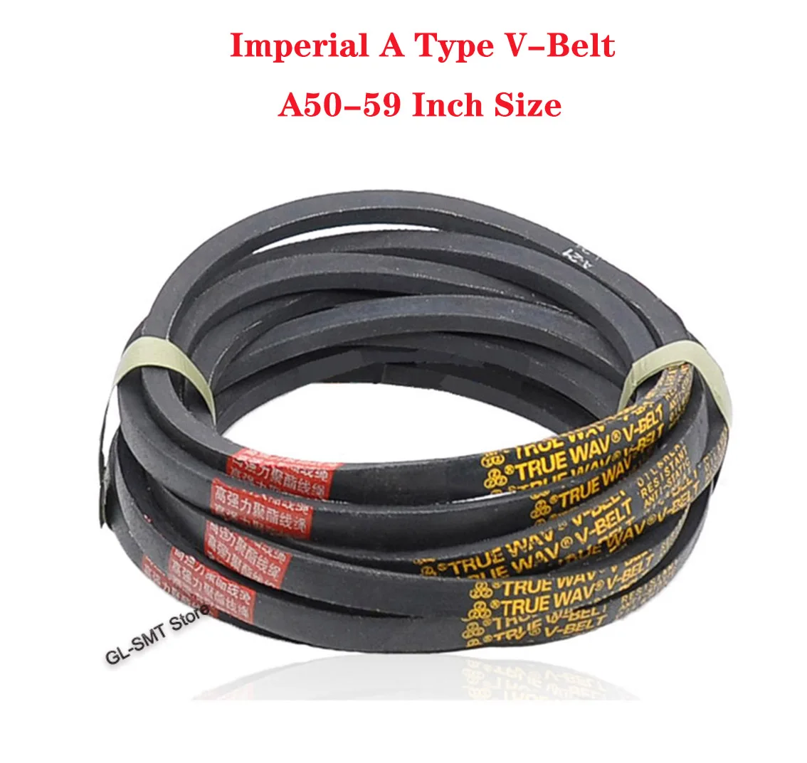 

1Pcs Imperial A Type Triangle Belt A50-59 Inch Size Black Rubber V-Belt Industrial Agricultural Mechanical Transmission Belt