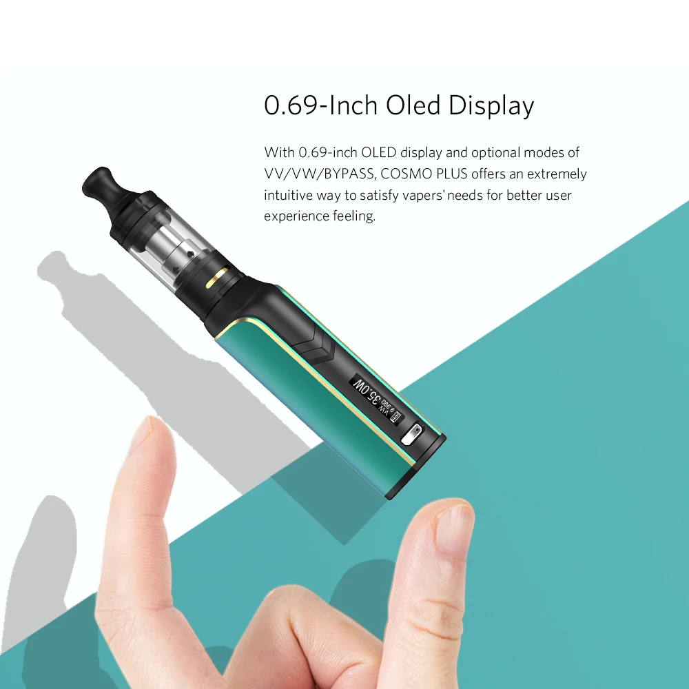 Оригинальный стартовый набор VAPTIO COSMO PLUS с баком 2 мл 1500 мАч двойные испарители