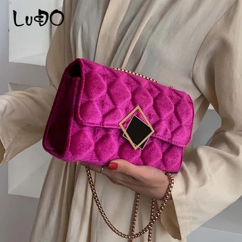 

LUCDO Quality Chain Crossbody Bags For Women 2020 NEW Designer Handbags And Purses Small Ladies Shoulder Messenger Bag Bolsa Sac