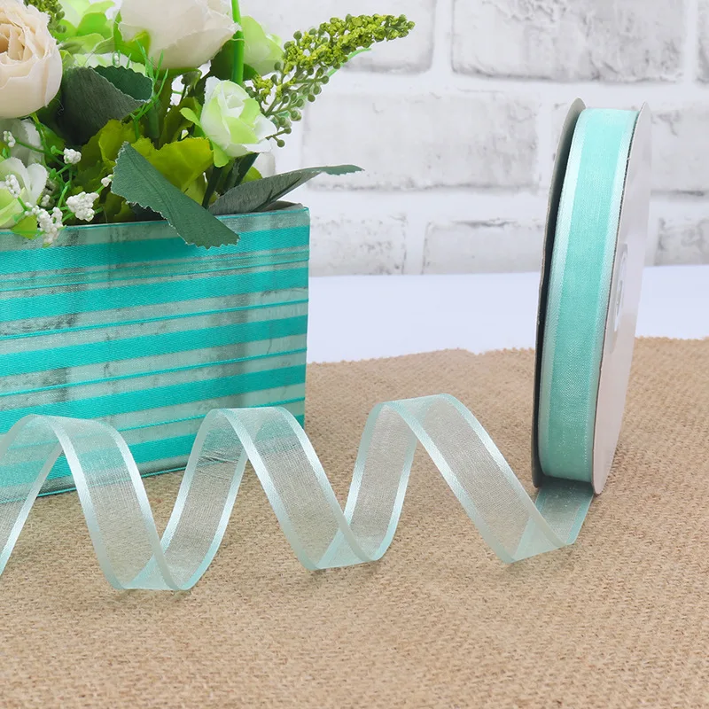 10 двор 5/8 дюймовая атласная лента из органзы для края подарочная упаковка волос