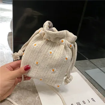 

Fairy small bag 2020 summer new lace flower small daisy messenger bag cute girl bucket bag purses and handbags
