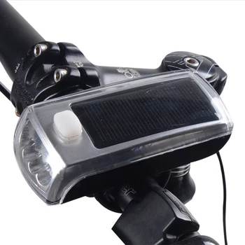 

Bike Light USB Rechargeable Solar Energy Front Headlight Flashlight Lamp Bicycle Accessories With Electronic Bicycle Bell