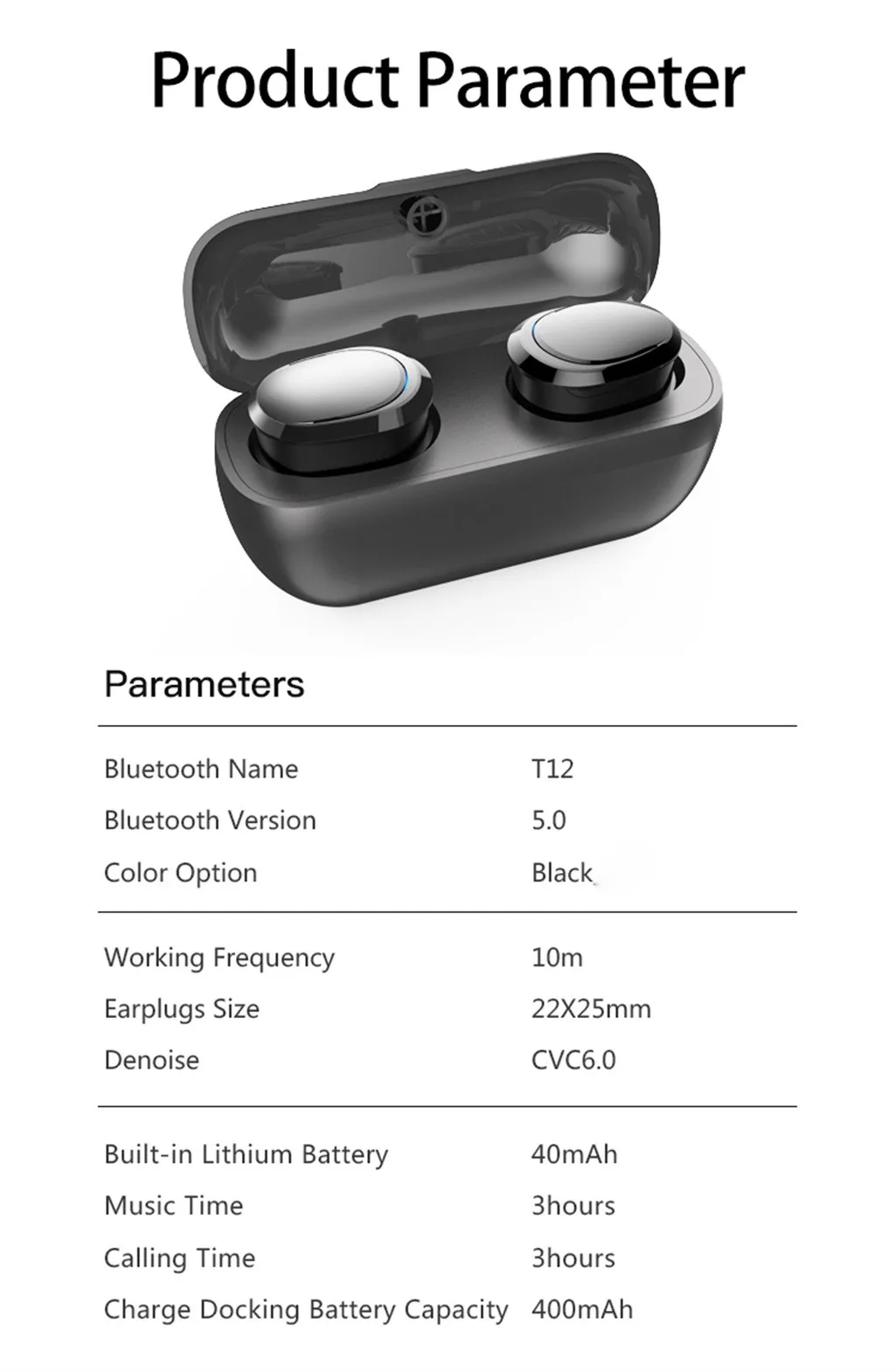 Беспроводные наушники Bluetooth 5,0, гарнитура TWS, мини-наушники, стерео наушники с откидной крышкой, два наушника, интеллектуальное шумоподавление