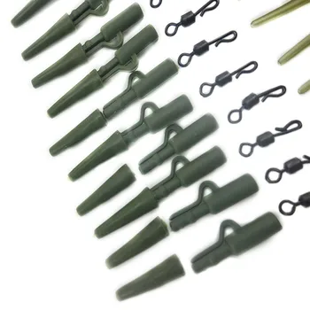 

40pcs Carp Fishing Lead Clips Quick Change Snap Clips Tail Rubber Connector for Carp Fishing Rigs Fish Tool Accessoriesve