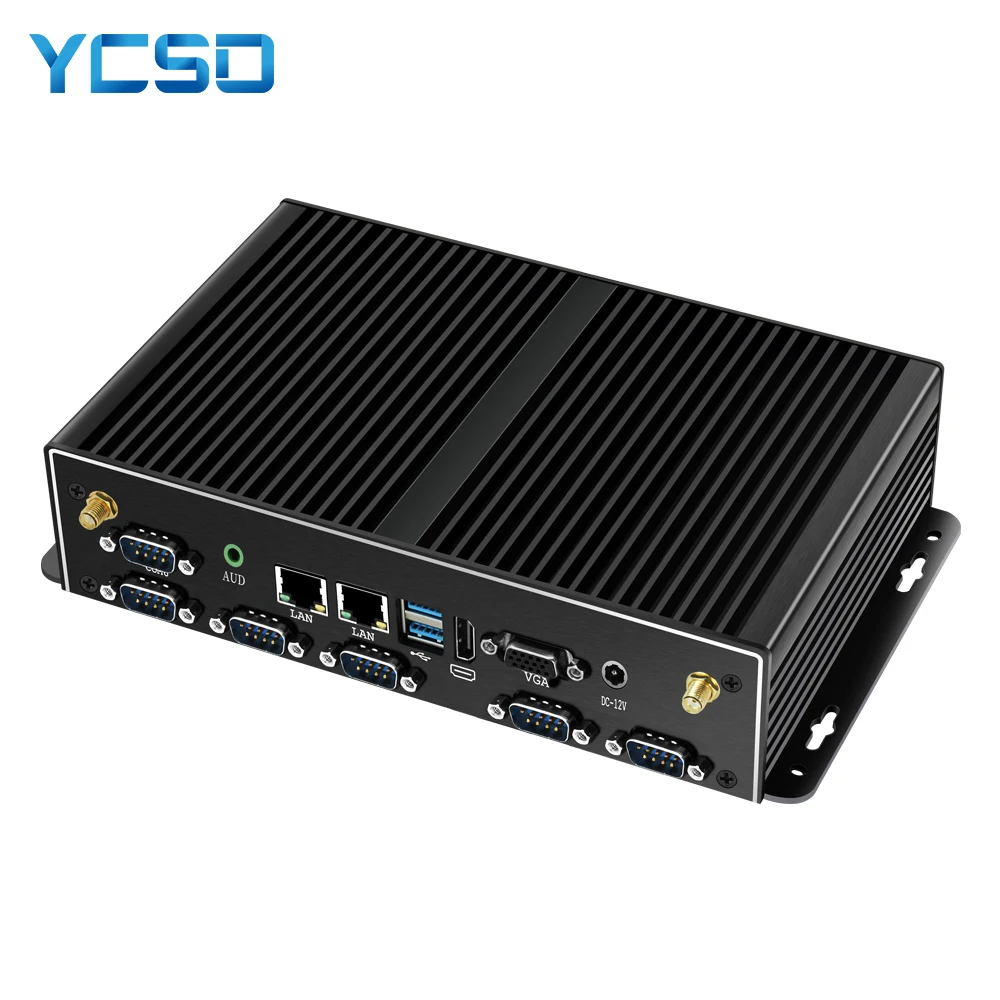 Мини-ПК Intel Core i3/i5/i7 5500U 2 * LAN 6 RS232 4 USB HDMI VGA Wi-Fi 3G 4G Встроенный промышленный