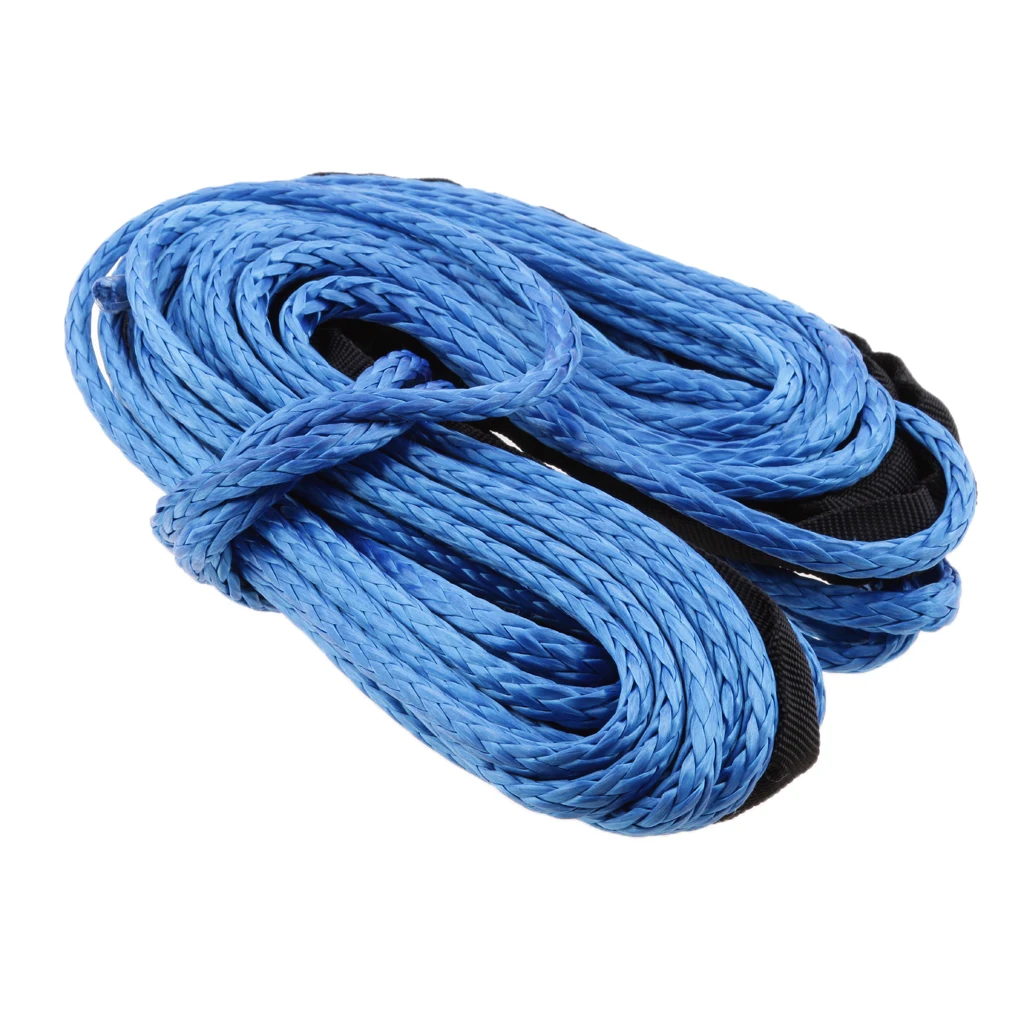 6.35cm(1/4') x15.25m(50') Synthetic Winch Line Cable Rope 4000LB with Sheath