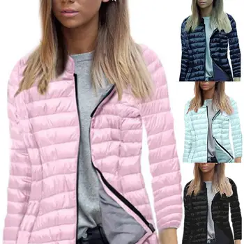 

Winter Fashion Women Down Coat Hooded Solid Color Zip Long Sleeve Down Jackets Warm Women's Down Jacket manteau femme hiver