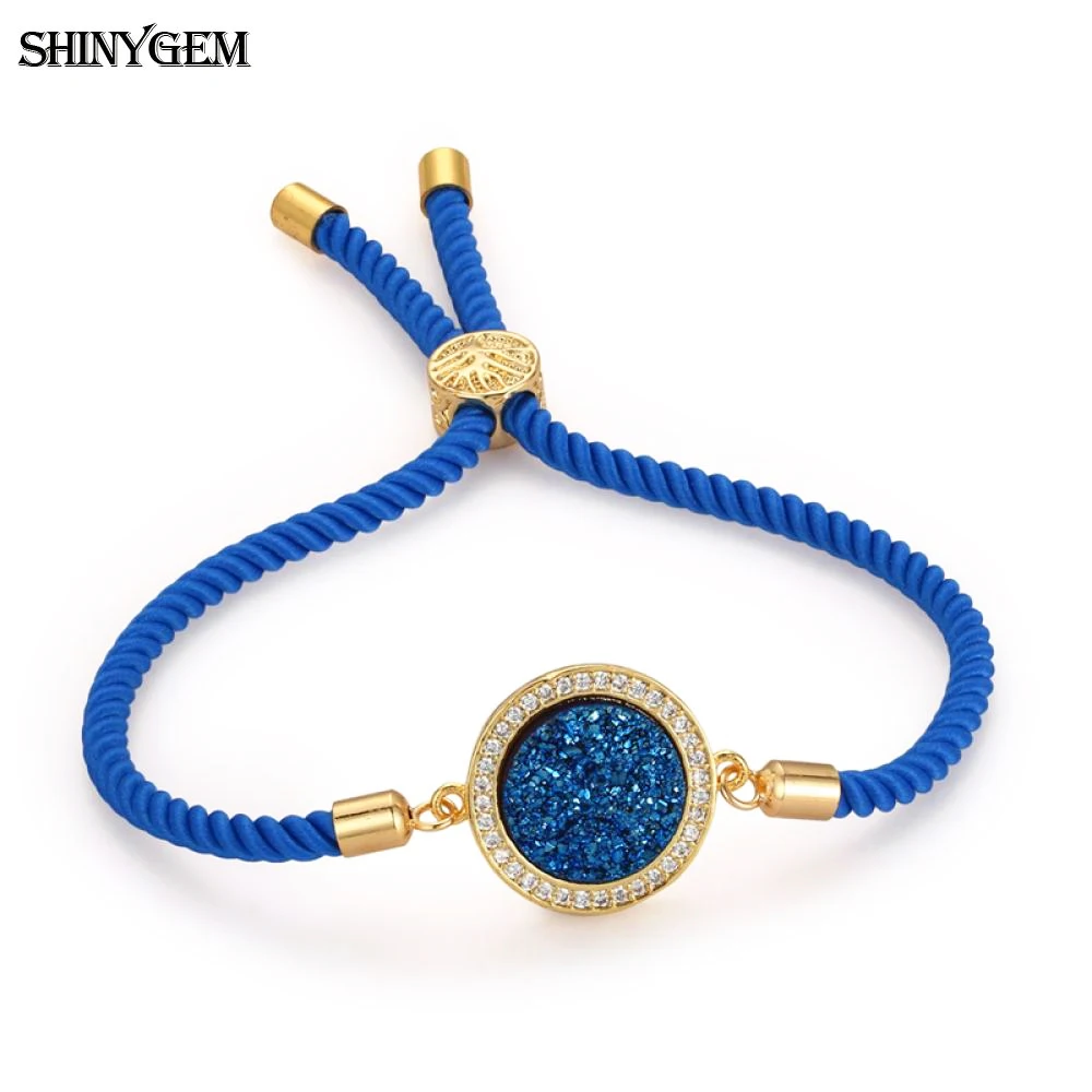 ShinyGem модный очаровательный круглый Кристальный браслет из искусственной кожи с