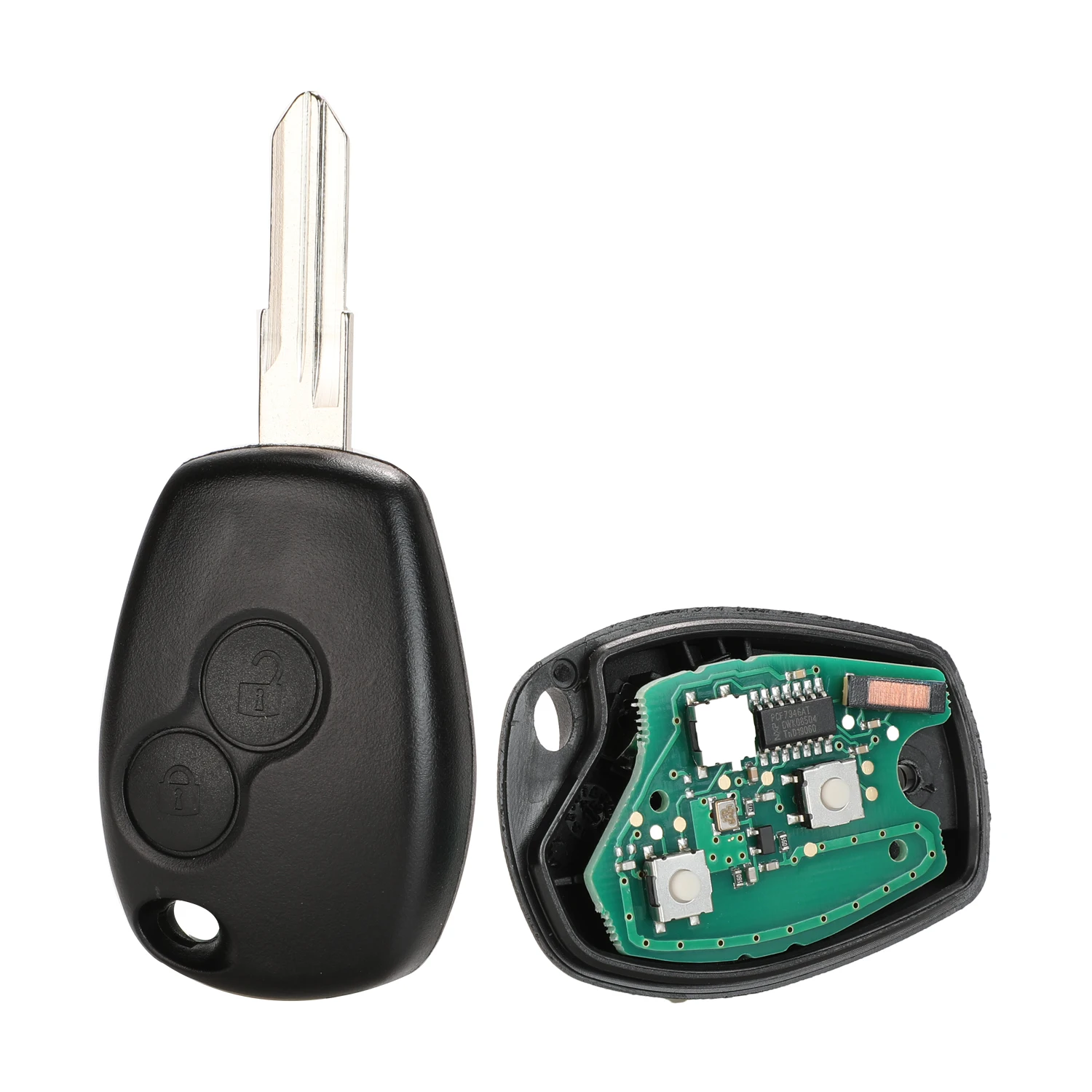 Jingyuqin дистанционный ключ автомобиля 433 МГц PCF7947 PCF7947 чип для Renault Duster Modus Clio 3 Twingo DACIA Logan Sandero Kangoo 2 кнопки
