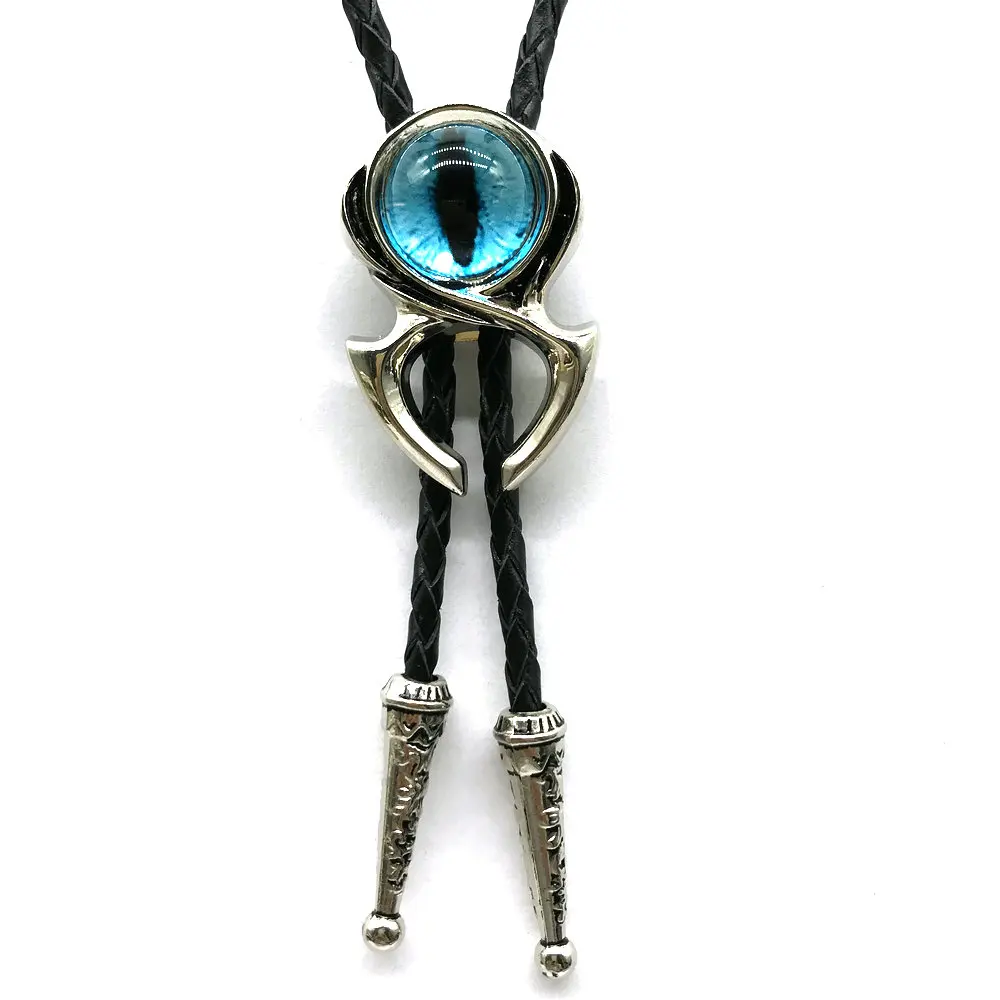 Spider shape Cat eye stone bolo tie for man cowboy western cowgirl lather rope zinc alloy necktie