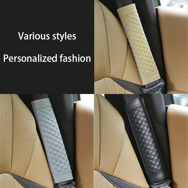 PU Leather Car Seat Belt Cover Soft Shoulder Protector