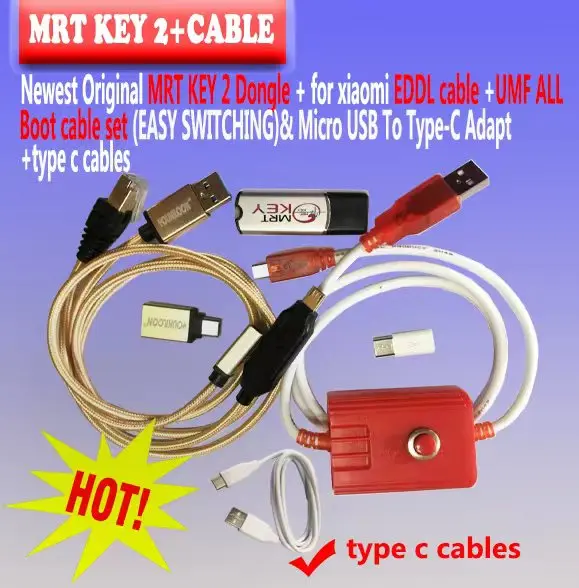 MRT коробка mrt ключ с кабель edl+ UMF все загрузки кабели+ Тип c кабель для китайского телефона mtk