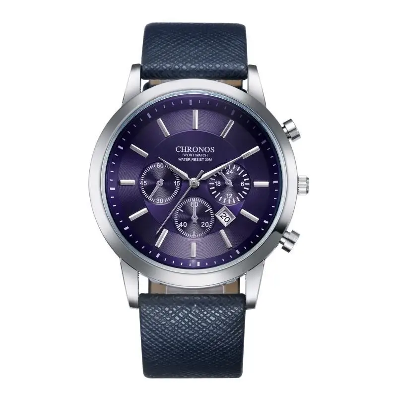 Мужские часы CHRONOS мужские спортивные Топ бренд Роскошные с календарем кварцевые