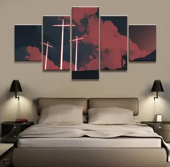 

Home Decor Poster Pictures Prints Canvas 5 Piece Modular Anime Living Room Decorative Painting