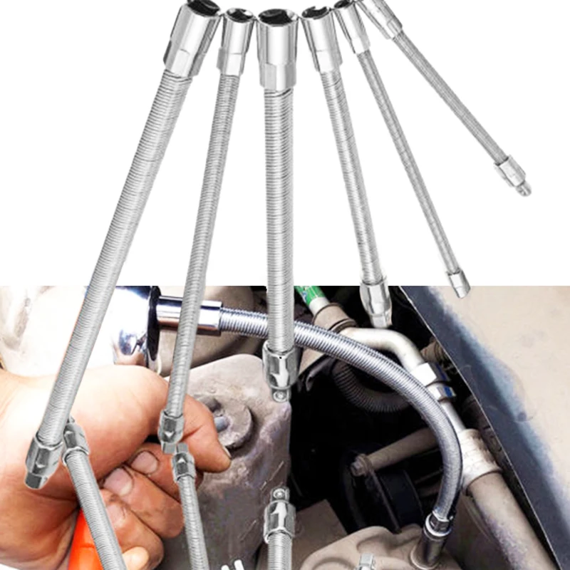 

1/4'' 3/8'' 1/2'' Drive Flexible Socket Extension Bar Tools Length Flexi Adapter extension rod drive ratchet socket wrench hand