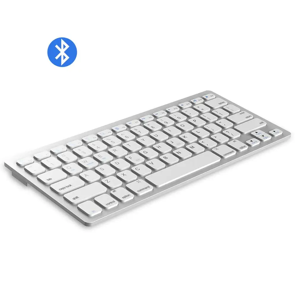 Russo Espanhol Francês Alemão Hebraico Brasil-português Ultra Slim Universal Teclado Bluetooth sem Fio para Ios Android Win