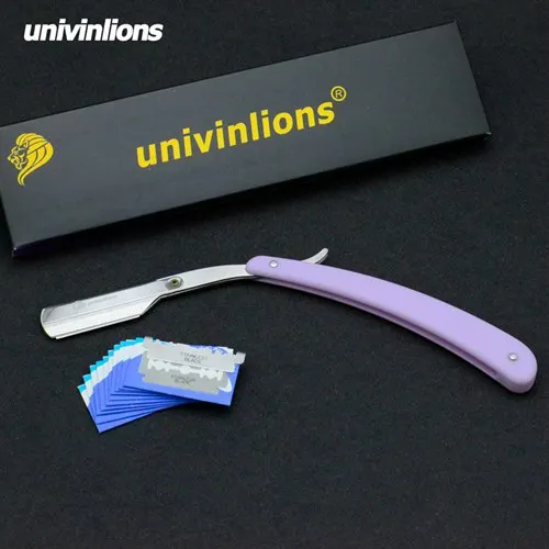B-2-F 10blades Univinlions ABS пластиковая Мягкая Ручка Складная острое лезвие бритва палка для мужчин и женщин для бритья нож борода лицо область подмышек тело - Цвет: B-2-F 10blades
