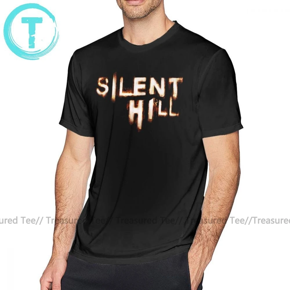 Мужская футболка с короткими рукавами Silent Hill Пляжная принтом 100% хлопок | одежда