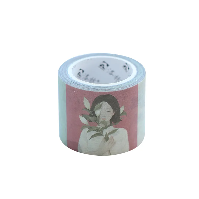 1 шт. васи лента для рукоделие Подарочная упаковка Скрапбукинг клейкая бумага маскирующая лента с дизайном девушки цветы узоры - Цвет: N1