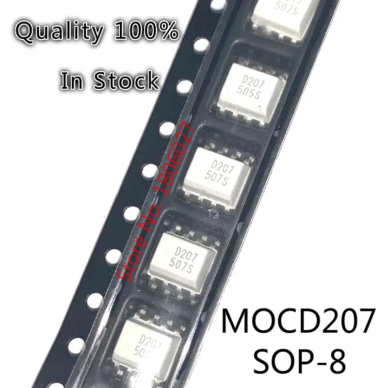 50 개 무료 옵토 커플러 D207 MOCD207 SMD SOP 8 새로운 수입 원본smd optocoupler