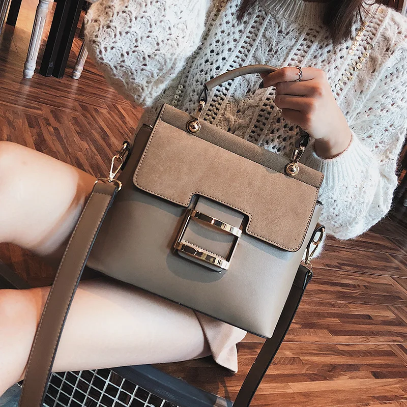 

Ladies Portable Fashion Wide Strap Shoulder Large Capacity Messenger Bag PU Leather Matte Luxury Handbags Women Bags Designer