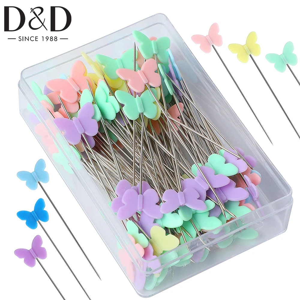 Sewing Pins Butterfly Head Straight Pins Flat Head Flat Head Sewing