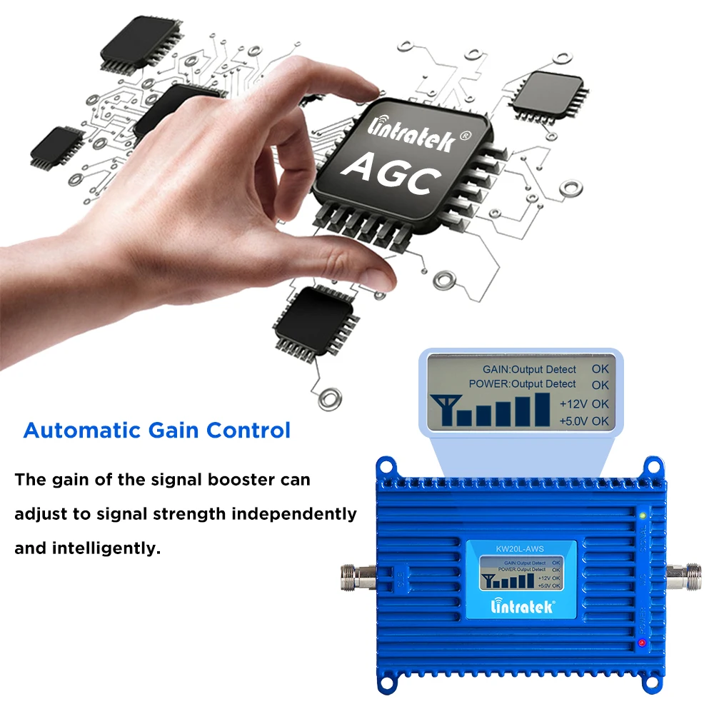  Lintratek 70dB High Gain 4G LTE B3 FDD 1800MHz Cellphone Signal Booster 4G Internet Cellular Amplif