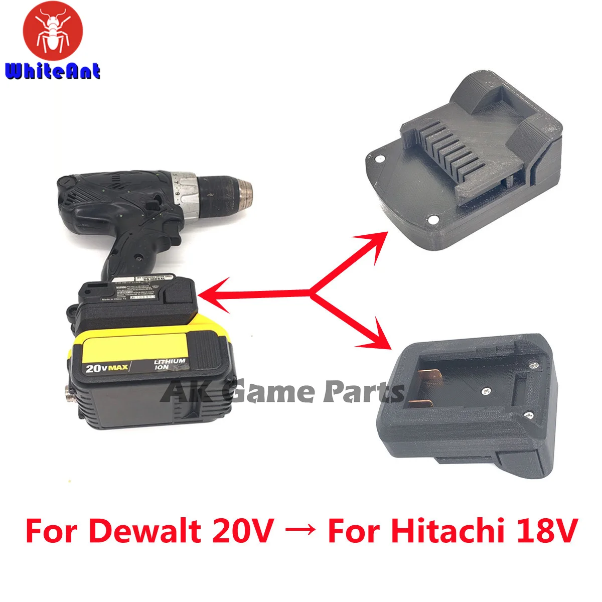 Battery Adapter For Dewalt 20V MAX Convert Hitachi 18v Lithium Cordless Drill Nail Gun Tools Converter Base | Электроника
