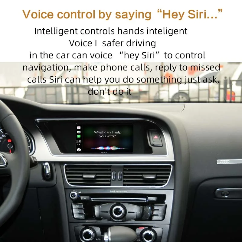 Sinairyu Wifi Wireless Apple CarPlay Car Play Android Auto Mirror for Audi 2009-2019 A4 A5 Q5 Non MMI OEM Retrofit Touchscreen