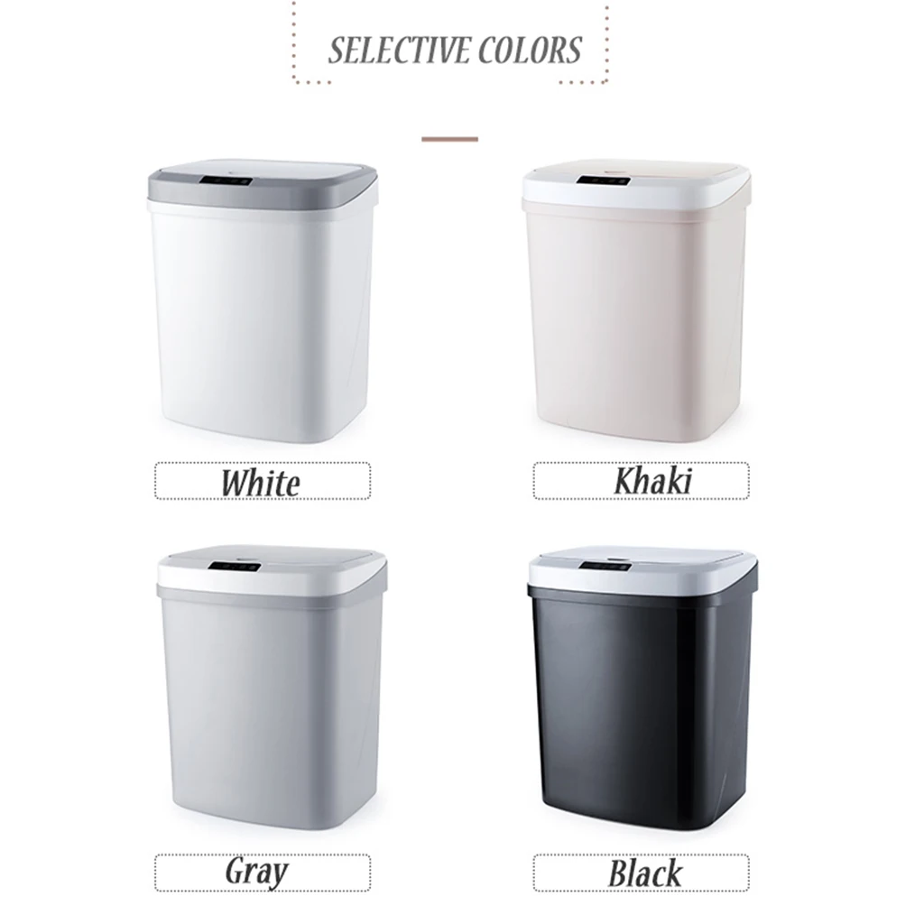 15L Smart Induction Trash Can Sensor Automatic Trash Bin Indoor Wastebasket