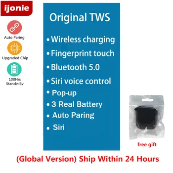 

Original TWS Earphone Wireless Earphones Bluetooth Headphones HiFi Stereo Earbuds with Charging Case pk i7s i9s i9000 pro tws