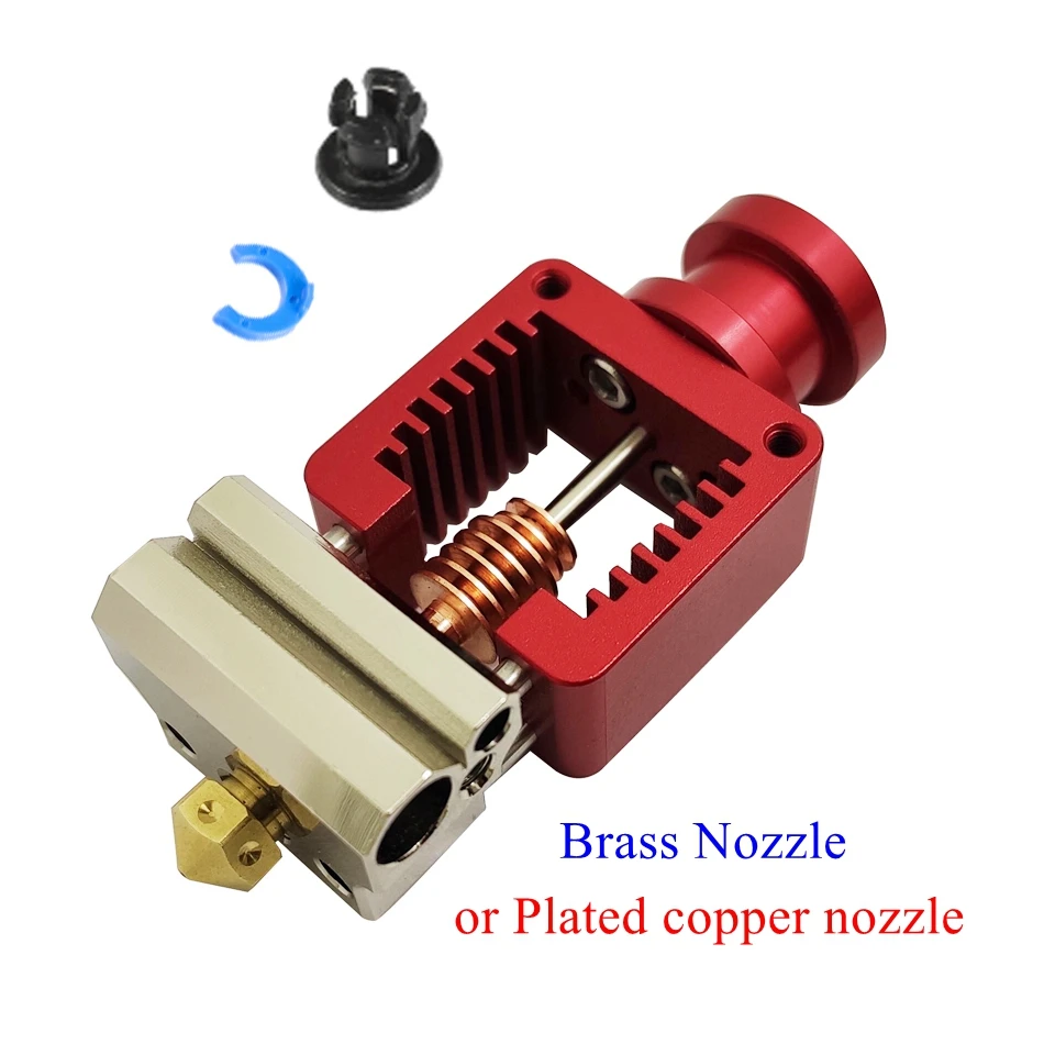 Red Crazy Hotend Cloned Mosquito Hot End V6 Plated Copper Nozzle For Ender 3 CR10 Prusa I3 MK3S Titan / Bmg Extruder 3D Printer