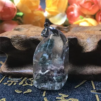 

Natural Colorful Phantom Quartz Pendant Jewelry For Women Man 31x20x16mm Crystal Clear Stone Fashion Necklace Pendant AAAAA