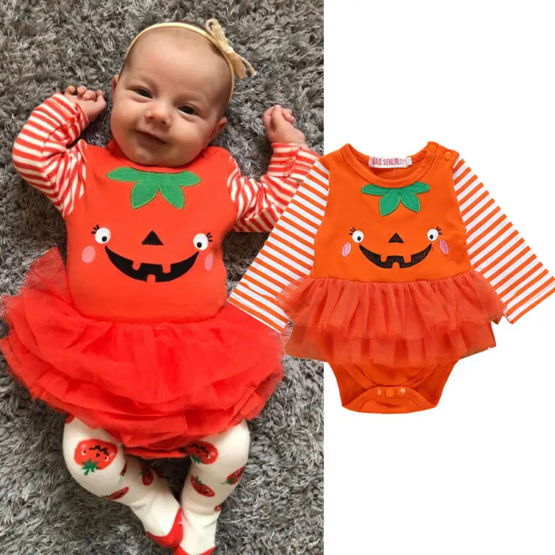 

Emmababy Halloween Baby Girl Clothes Party Costume Romper Ruffles Cute Fancy Tutu Sleeveless Baby Girls Outfit