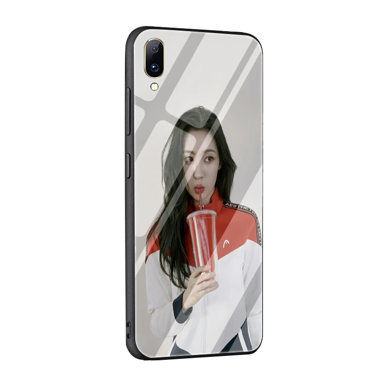 EWAU Sunmi ли Kpop девушка закаленное Стекло телефон крышка для Vivo V5 Y89 Y85 V15 Y17 Y91 Y93 Y95 Y91C - Цвет: G5